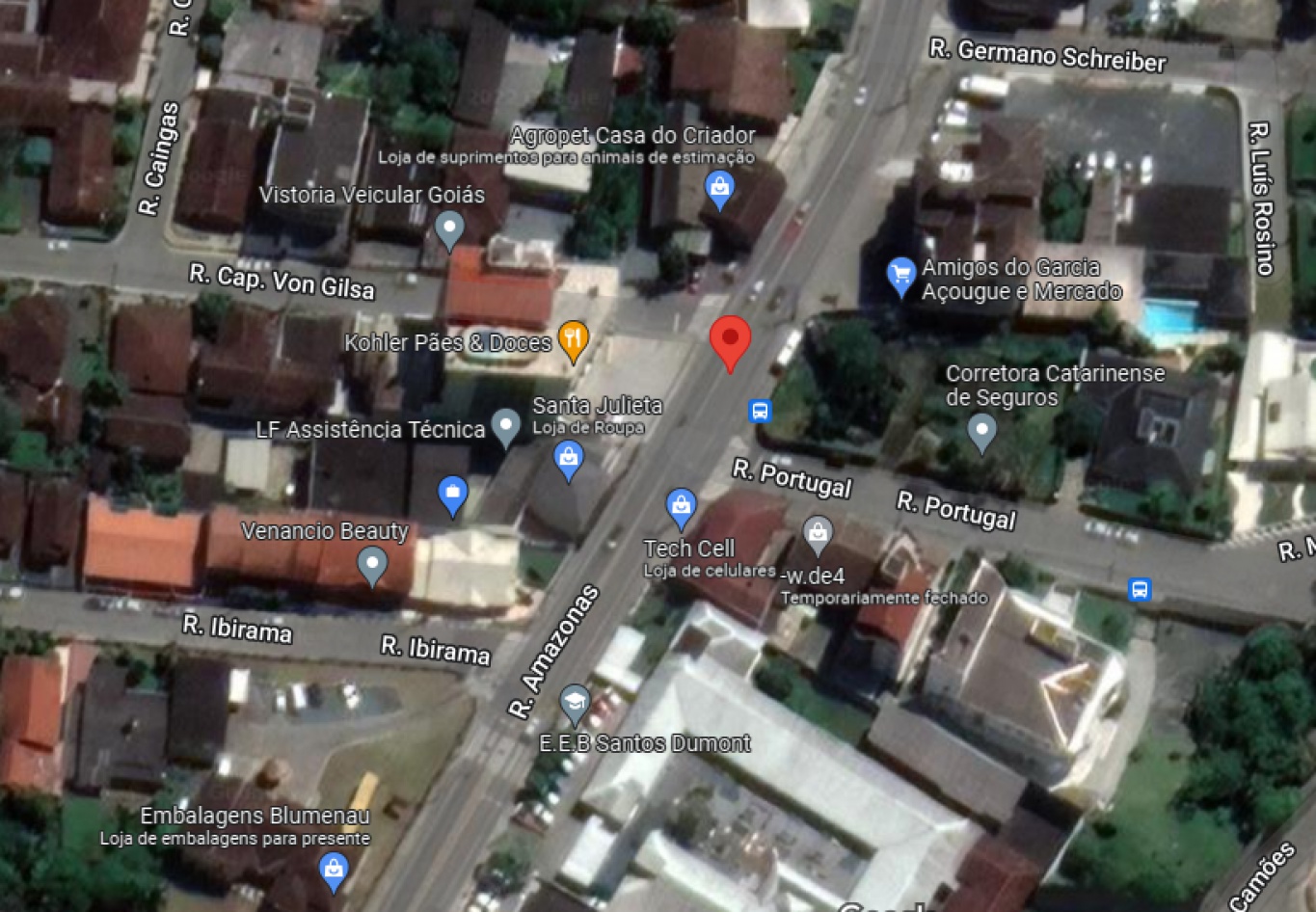 Terreno comercial com duas frentes com 1.246,87 m, sendo 22,80 metros de frente com Rua Amazonas e 51 metros de frente com Rua Portugal. — foto 5