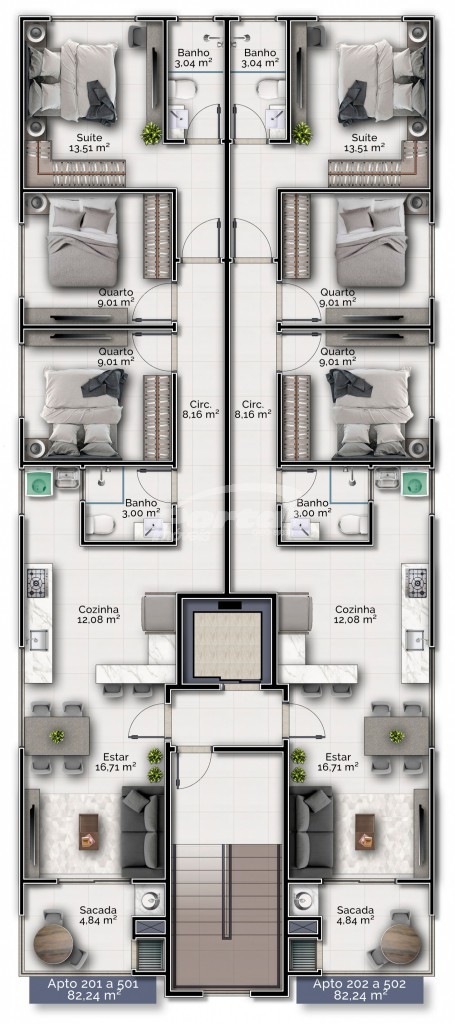 Apartamento à venda com 3 quartos, 89m² - Foto 17