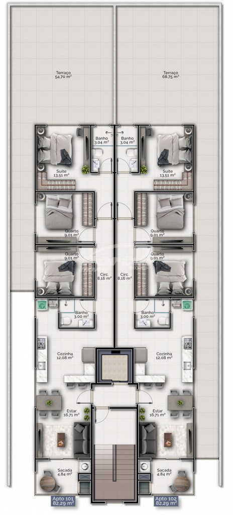 Apartamento à venda com 3 quartos, 89m² - Foto 19