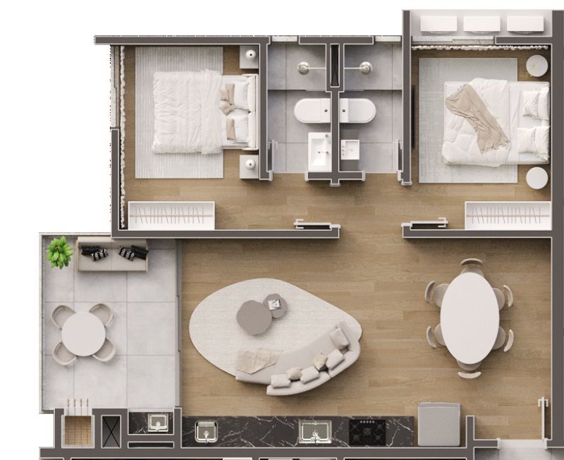 Apartamento, 2 quartos, 80 m² - Foto 16