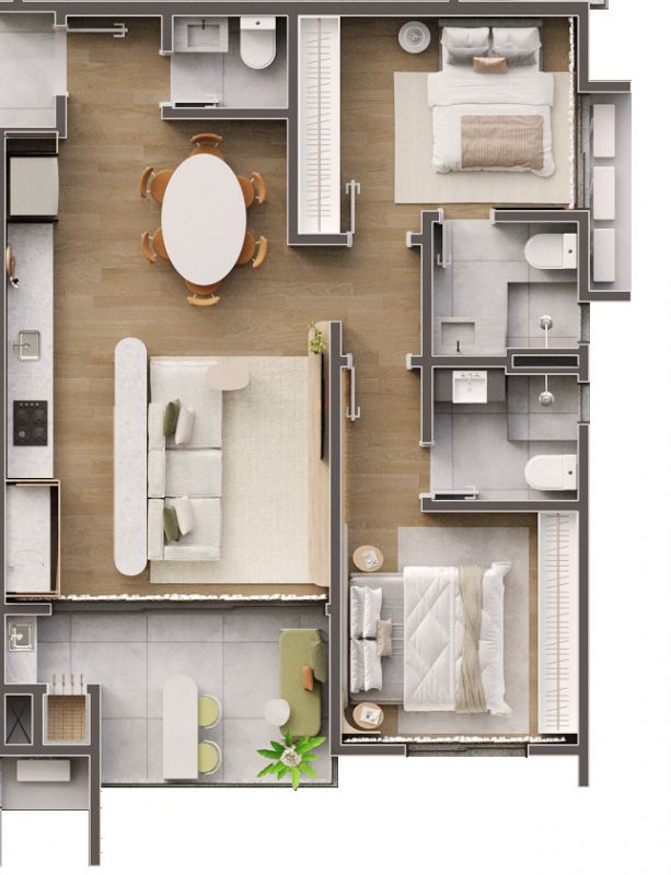 Apartamento, 2 quartos, 80 m² - Foto 17