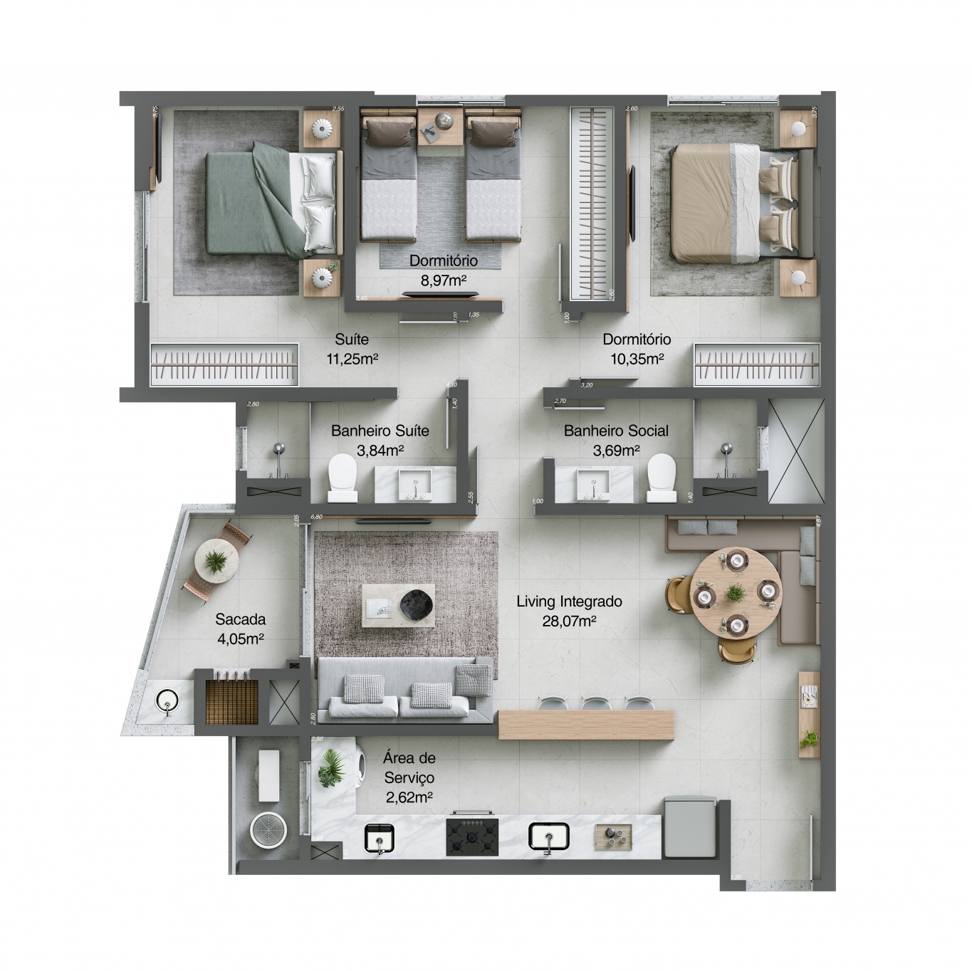 Planta tipo - final 05 90,78m²