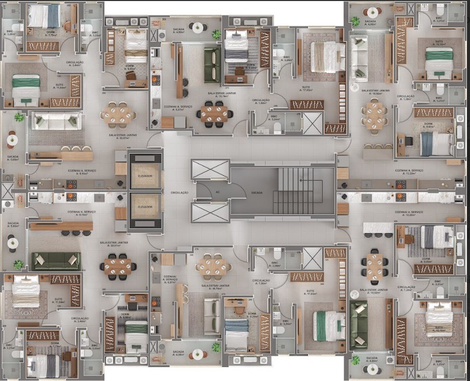 Planta baixa apartamentos