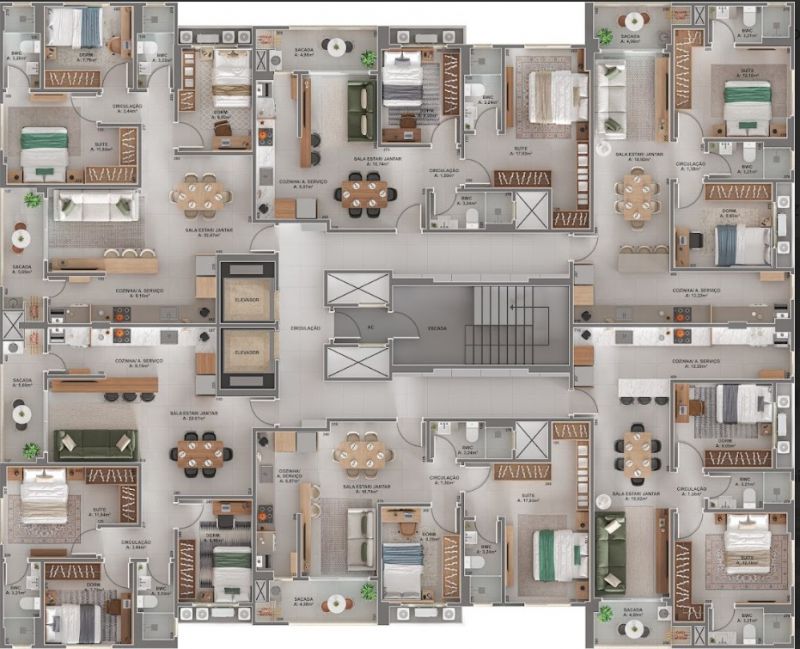 Planta baixa apartamentos