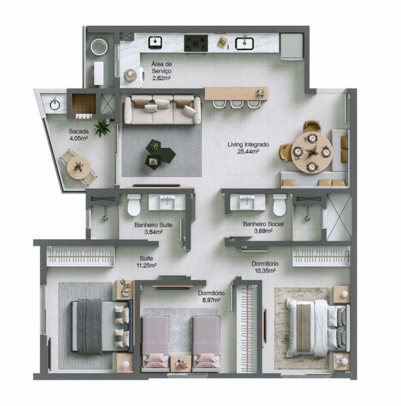 Planta tipo - final 04 87,84m²