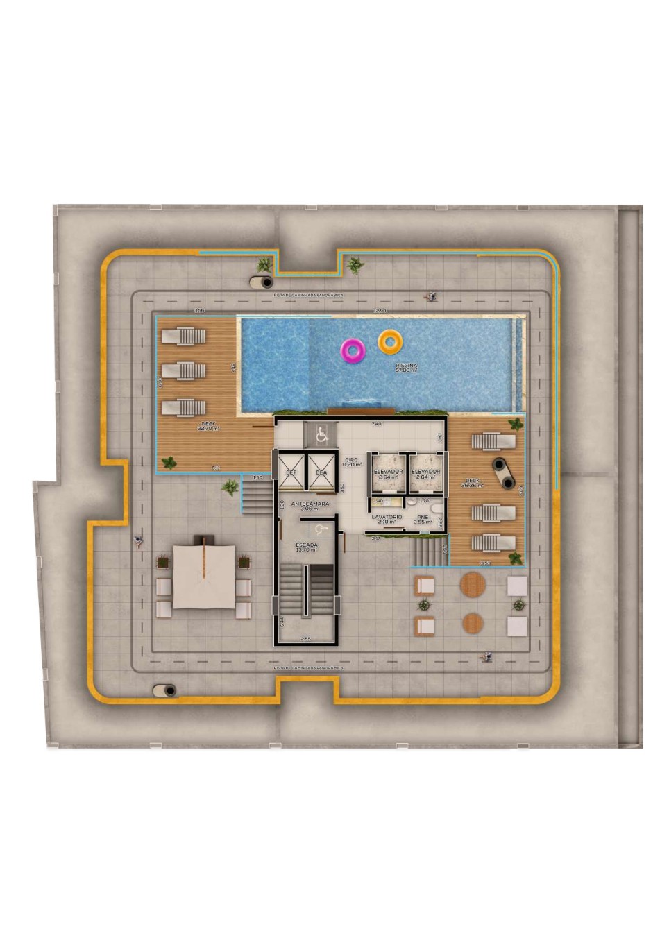 Rooftop com Piscina