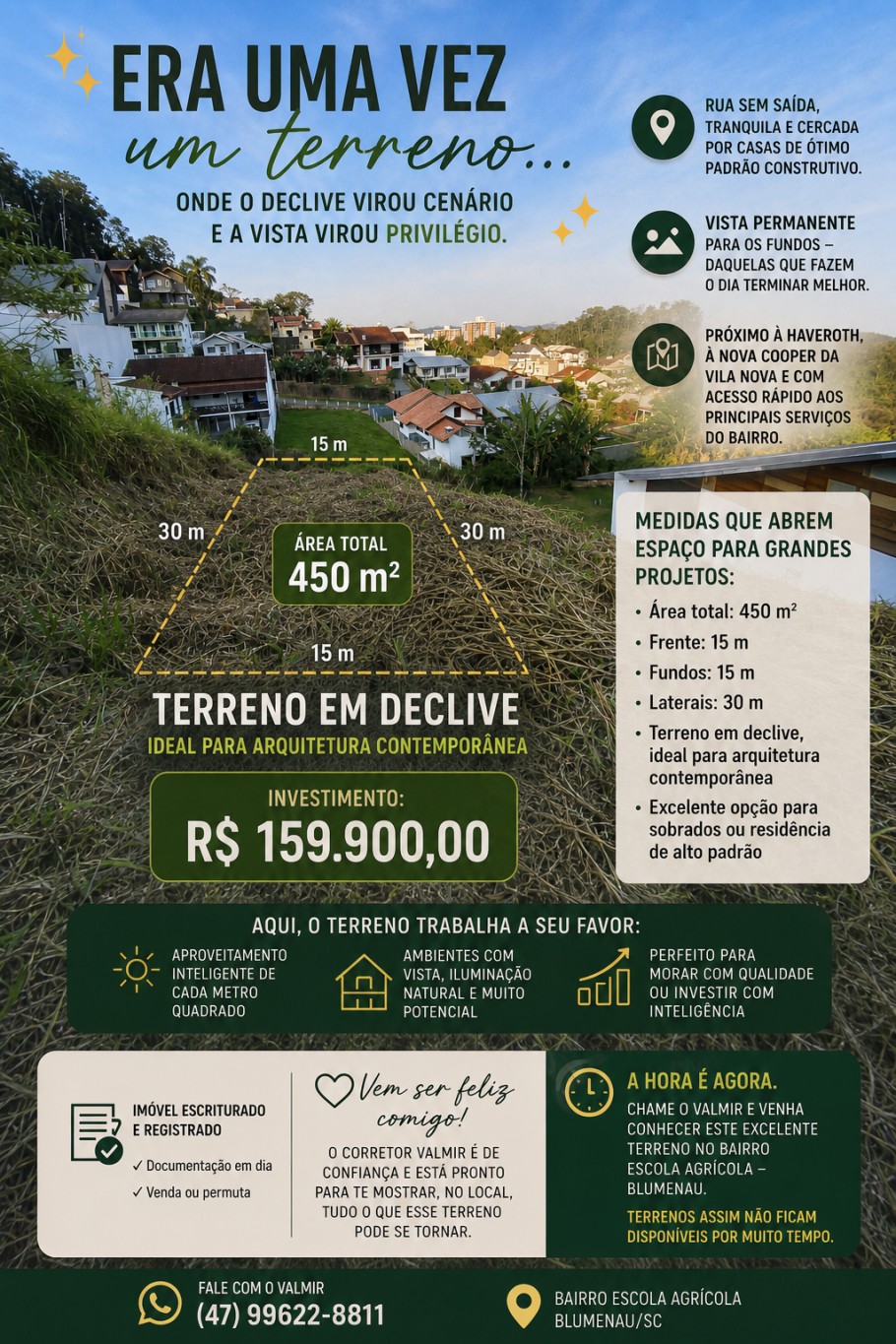 Era uma vez um terreno... onde o declive virou cenário e a vista virou privilégio. - foto 1
