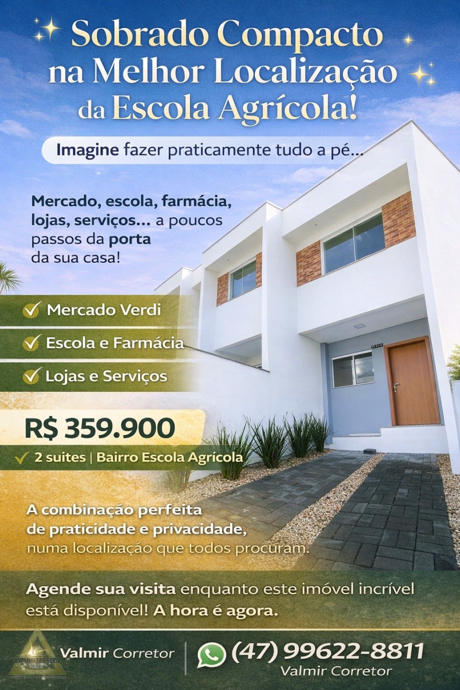 O Sobrado Compacto na Melhor Localização da Escola Agrícola - foto 1