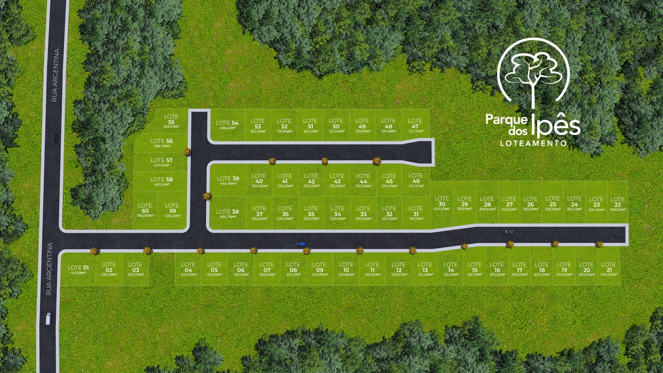 Terreno no Loteamento Parque dos Ipês em Schroeder - Urbana Imóveis