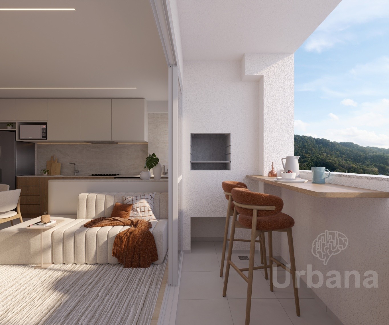 Apartamento com 2 Quartos e Sacada com Churrasqueira no Urban Hannover