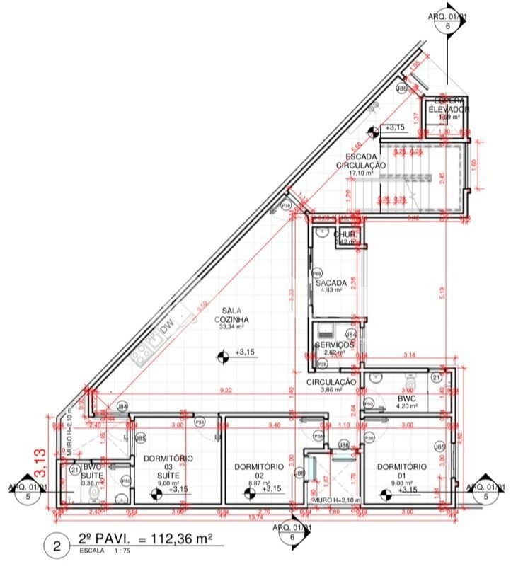 Apartamento de 3 quartos, no bairro Dom Joaquim, em Brusque | Eu Corretor