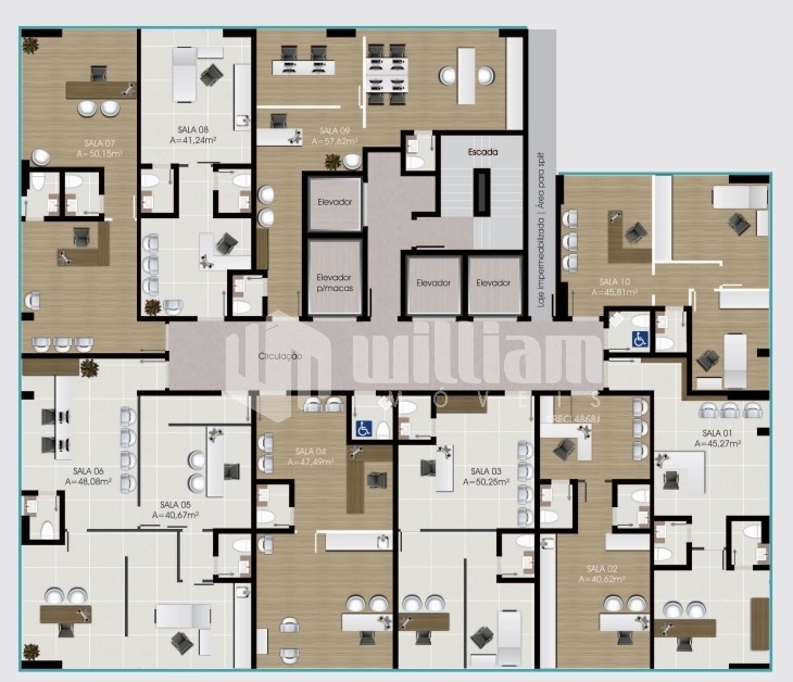 Sala Comercial de 41m² no bairro Centro, em Brusque | Eu Corretor