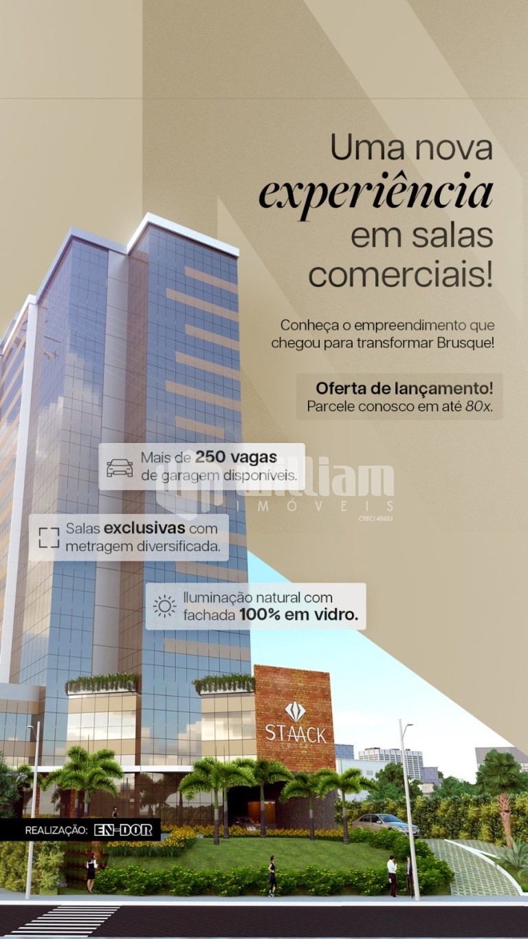 Sala Comercial de 26m² no bairro Centro, em Brusque | Eu Corretor