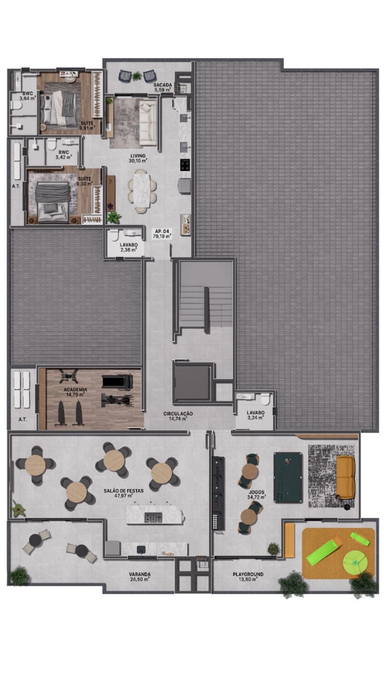 Apartamento de 2 quartos, 65m² no bairro Guarani, em Brusque | Eu Corretor