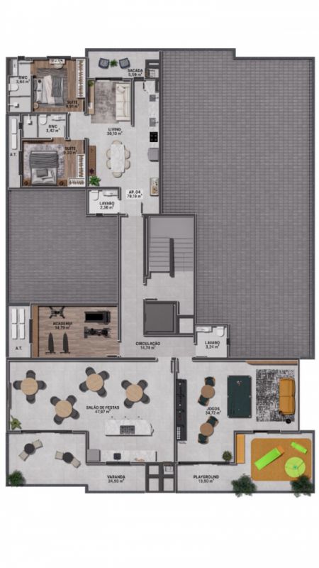 Apartamento de 2 quartos, 65m² no bairro Guarani, em Brusque | Eu Corretor