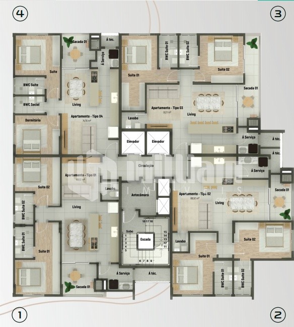 Apartamento de 2 quartos, 74m² no bairro Souza Cruz, em Brusque | Eu Corretor
