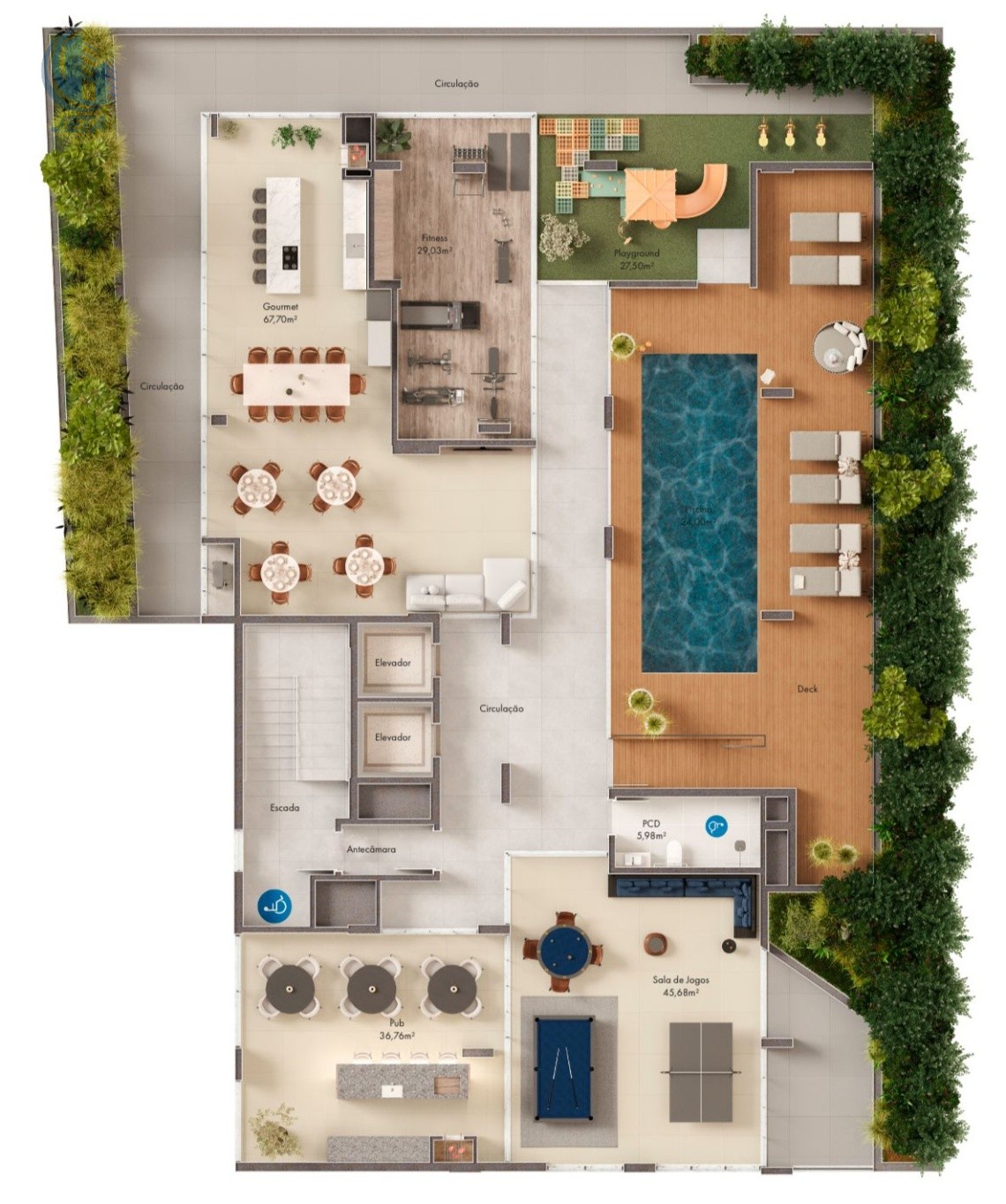 Planta Área de Lazer