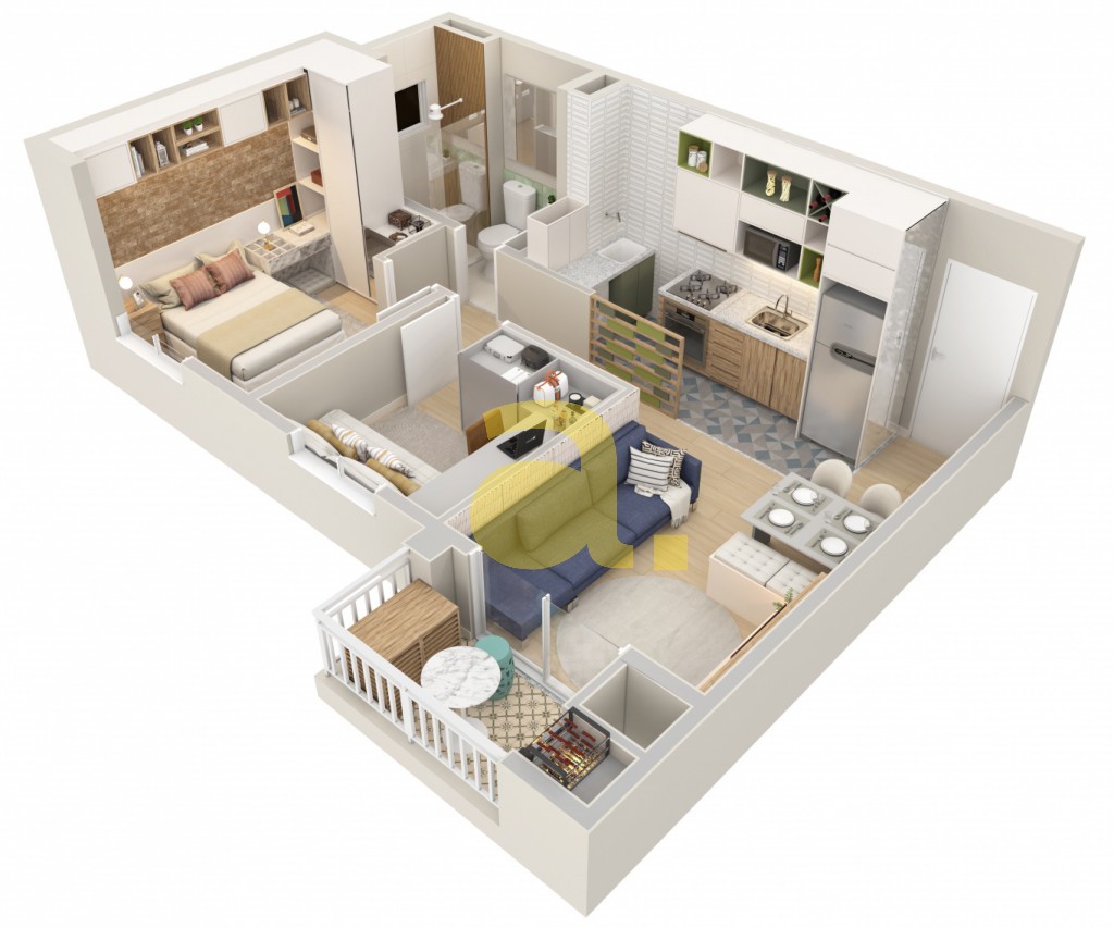 Apartamento à venda com 2 quartos, 44m² - Foto 9