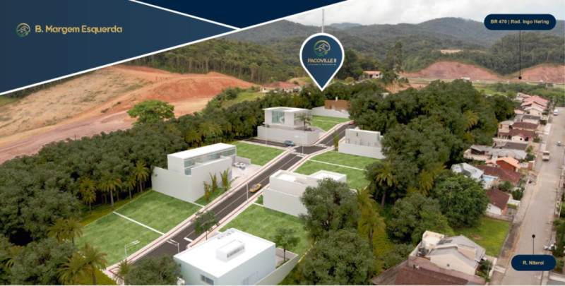 Lotesa parte de 360m de área, no Loteamento Pacoville II - Margem Esquerda - Gaspar/SC - foto 1