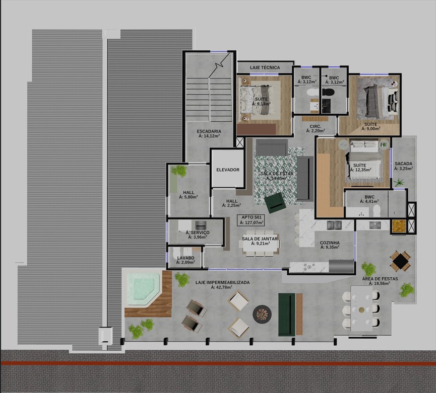 Apartamento com suíte e sacada com churrasqueira no Encano ! — foto 4